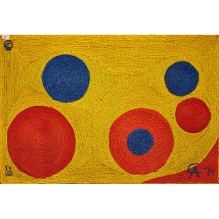 Appraisal: AFTER ALEXANDER CALDER Wall-hanging tapestry AFTER ALEXANDER CALDERBON ARTMaguey fiber