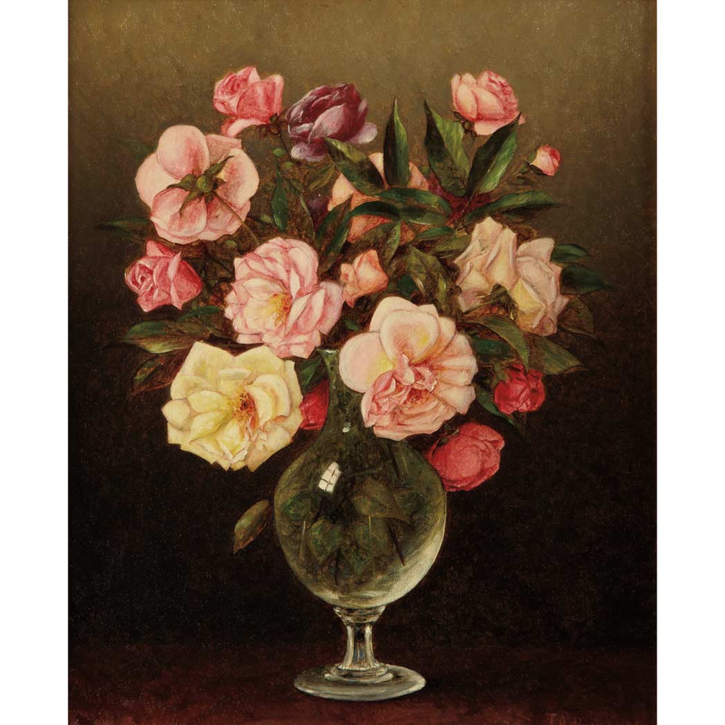 Appraisal: Thomas Addison Richards American - Still Life of Roses in