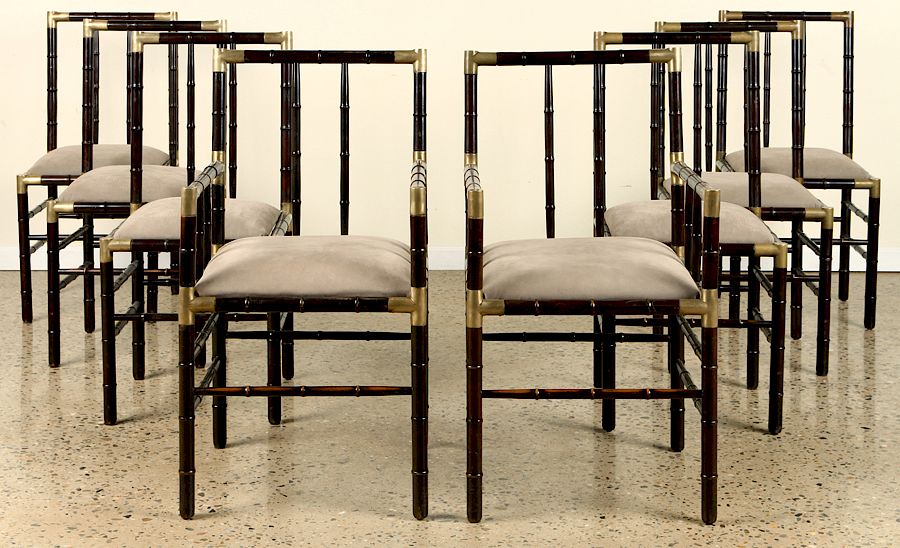 Appraisal: SET BRASS DINING CHAIRS MANNER OF BILLY HAINES A set