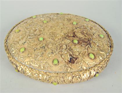 Appraisal: Buccellati 'jewel' mounted silver boxmid th century