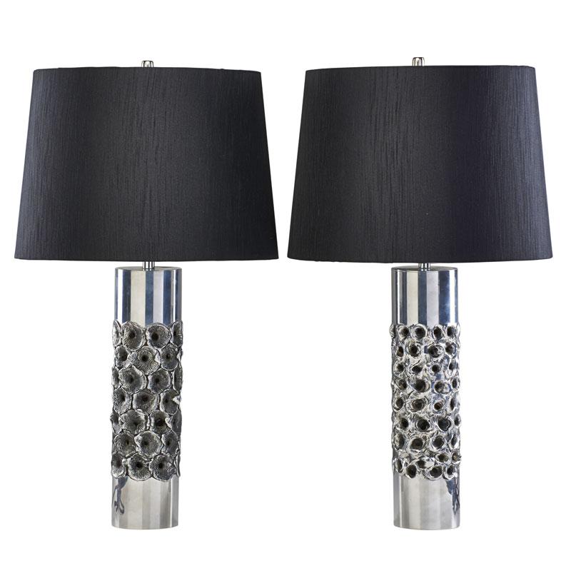 Appraisal: STYLE OF PIERRE FORSELL Pair of table lamps Condition Report