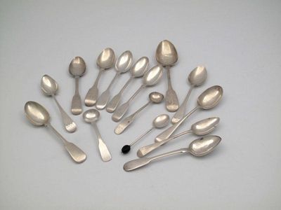 Appraisal: A mixed lot of silver flatware various dates and makers