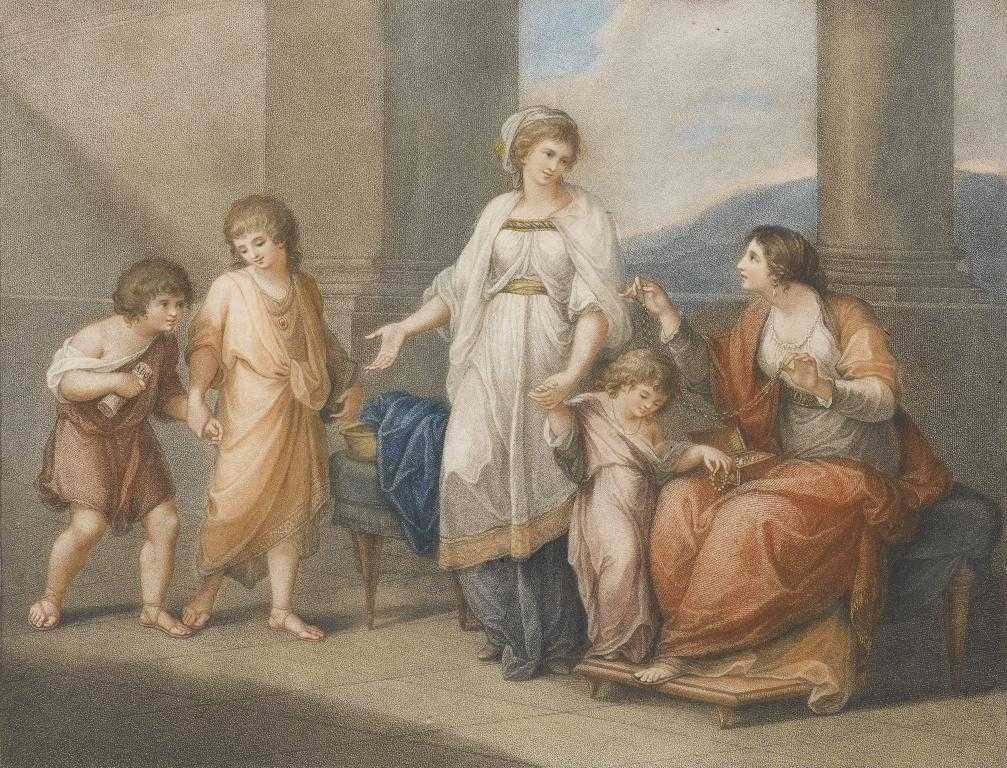 Appraisal: FRANCESCO BARTOLOZZI RA - AFTER ANGELICA KAUFFMAN RA - CORNELIA