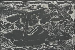 Appraisal: Emil Ganso wood engraving Emil Ganso American - - ''At