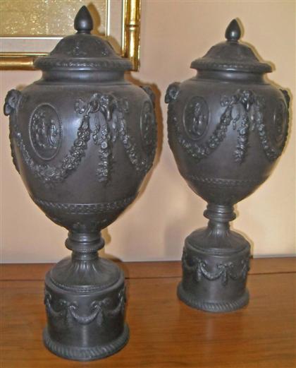 Appraisal: Collection of four Italian basaltware jars th century