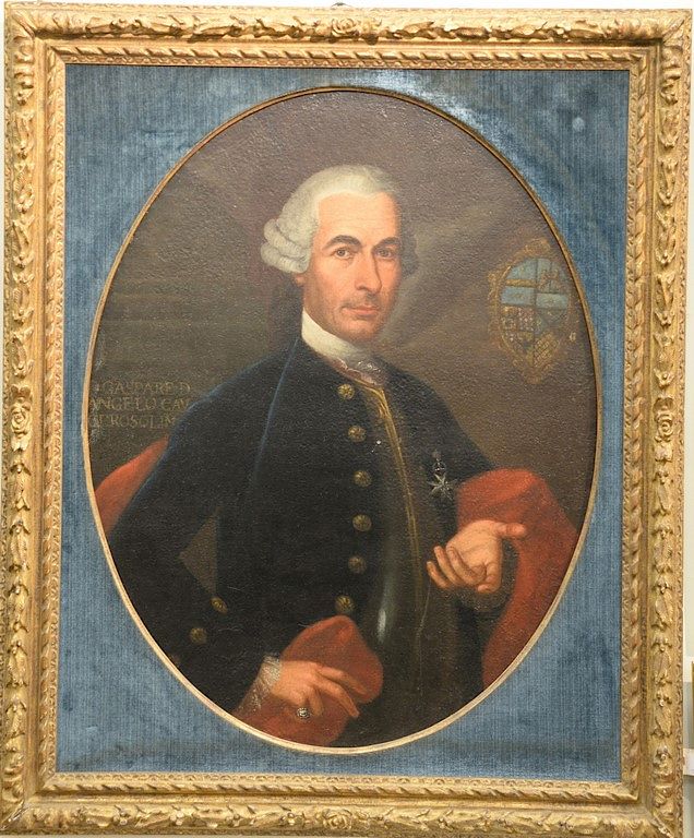 Appraisal: Portrait of military officer oval oil on canvas D GASPARED