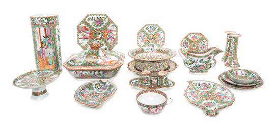 Appraisal: Sale Lot A Chinese Export Rose Medallion Porcelain Table Service