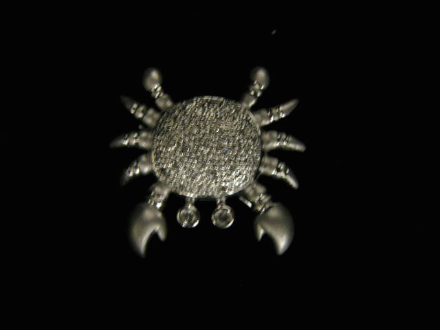 Appraisal: Diamond Figural Crab Brooch diamonds totaling carat in k white