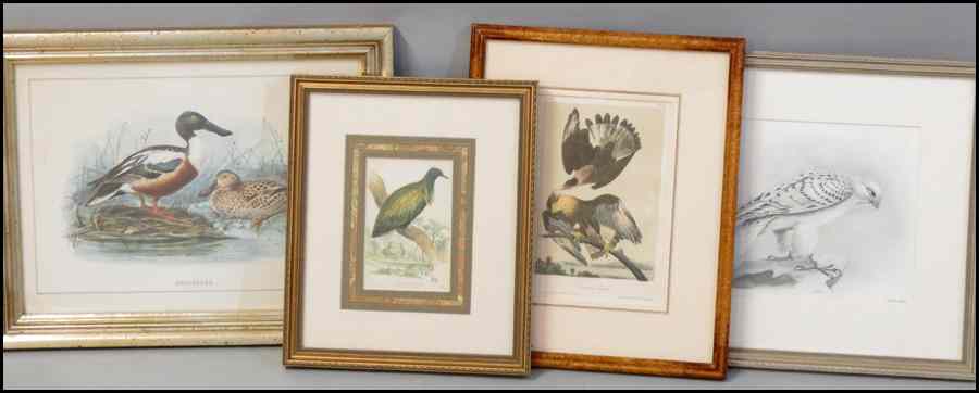 Appraisal: GROUP OF SEVEN FRAMED ASSORTED WILDLIFE PRINTS Various subjects artists