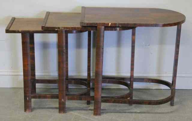 Appraisal: Midcentury Nesting Tables From an Park Avenue NYC estate Dimensions