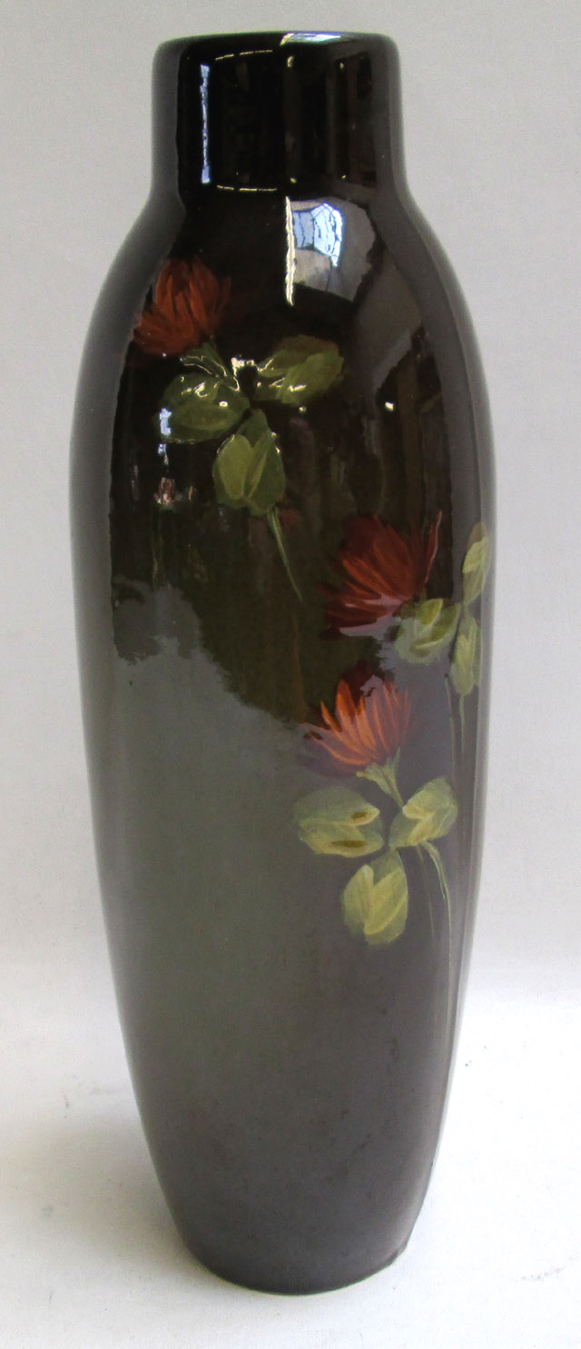 Appraisal: OWENS ART POTTERY VASE Utopian standard glaze with floral decoration