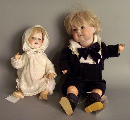 Appraisal: Two German bisque dolls