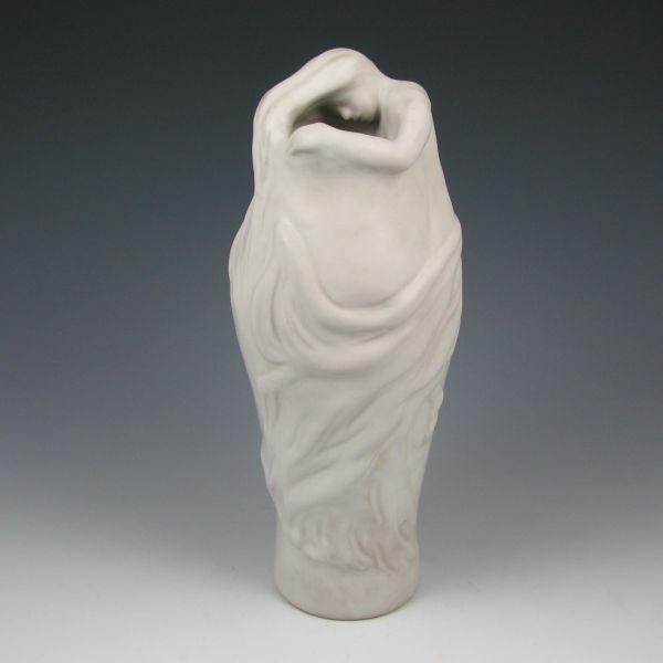 Appraisal: Van Briggle Lorelei vase in white matte with very good