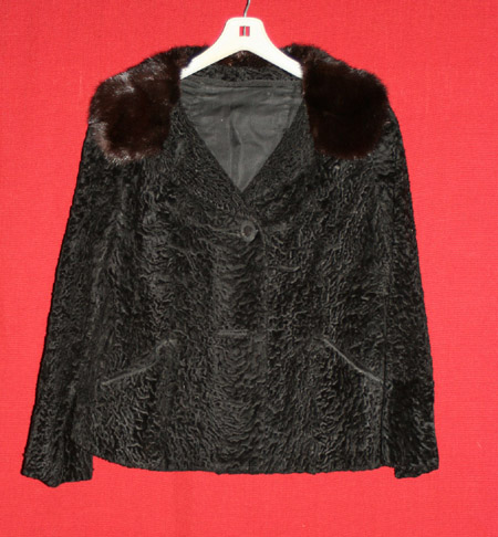 Appraisal: Black Mink Collar and Persian Lamb Jacket Spear and Picardi