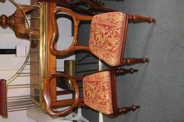 Appraisal: A HARLEQUIN SET OF SIX VICTORIAN MAHOGANY BALLOON BACK DINING