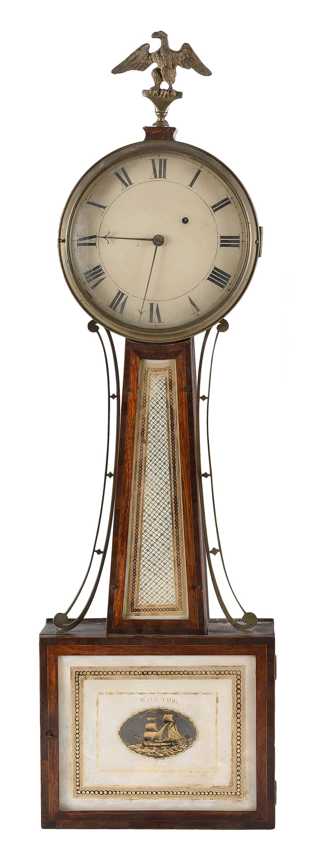 Appraisal: WILLARD PATENT BANJO CLOCK MASSACHUSETTS EARLY TH CENTURY HEIGHT WIDTH