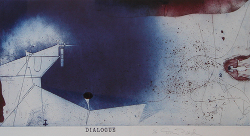 Appraisal: Dialogue Freed David C American born Color Etching x inches