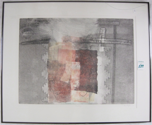 Appraisal: DAVID JOHNS MONOTYPE in colors American th century titled A