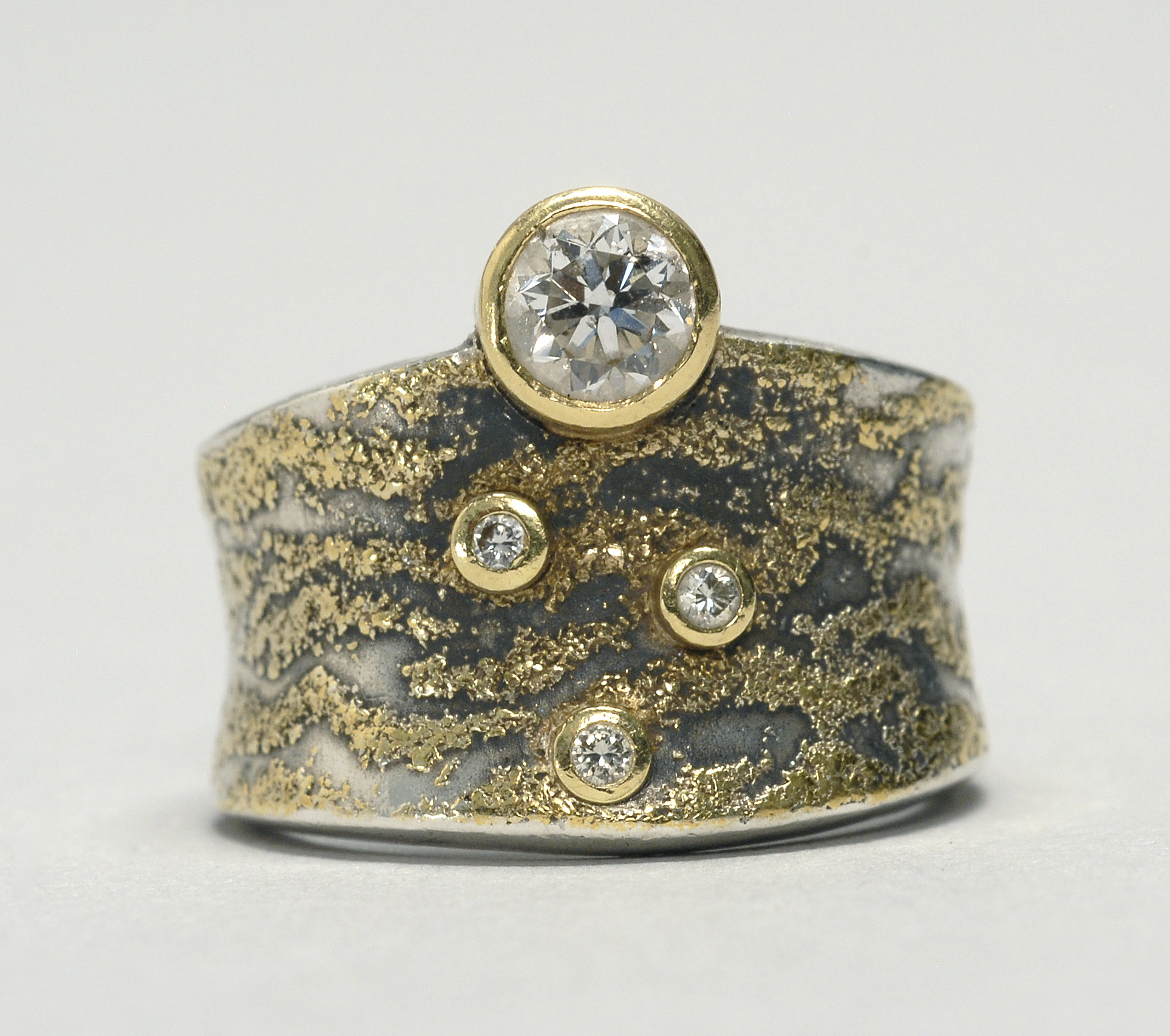 Appraisal: ROSS COPPELMAN STERLING SILVER KT KT YELLOW GOLD AND DIAMOND