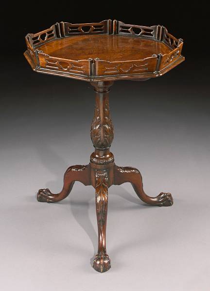 Appraisal: A George III style mahogany wine table circa The octagonal