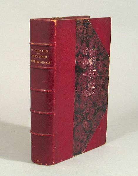 Appraisal: VICAIRE GEORGES Bibliographie Gastronomique Paris P Rouquette Illustrated Period half