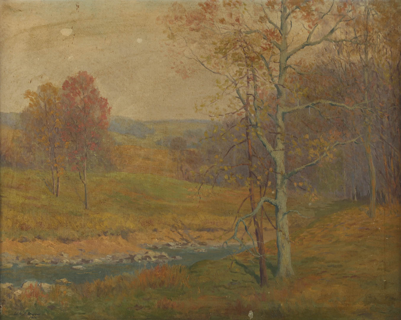 Appraisal: William R C Wood Autumnal Landscape oil William Reuben Clark