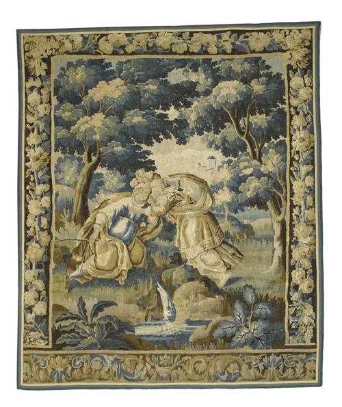 Appraisal: TAPESTRY Early Baroque Flemish th century Pair of lovers in