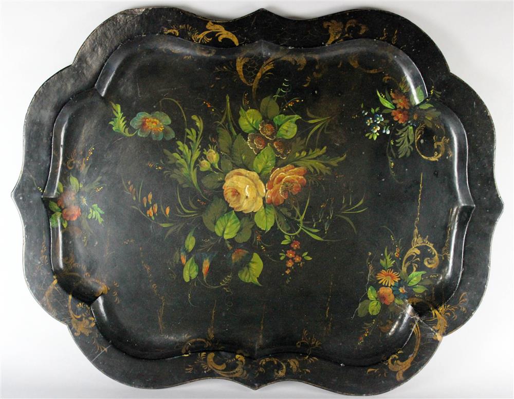 Appraisal: VICTORIAN PAPIER MACHE TRAY mid to late th C of