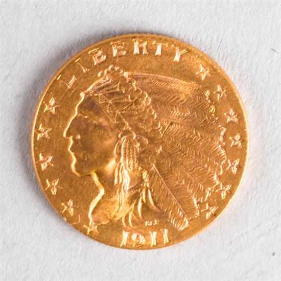 Appraisal: United States Indian Head gold quarter eagle AU- Estimate -