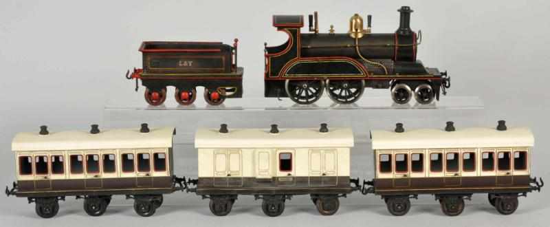 Appraisal: German -Gauge Passenger Train Set Pre-war Includes live steam engine