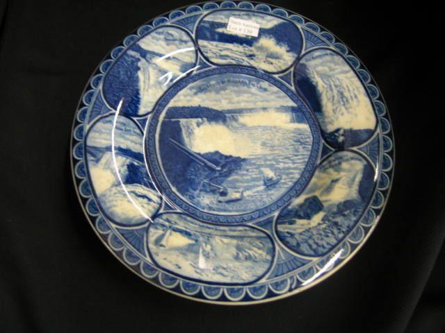 Appraisal: Rowland Marcellus Victorian Souvenier Plate blue transferware Niagara Falls