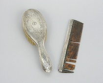 Appraisal: Tiffany Co Sterling Hair Brush and Comb ca early th