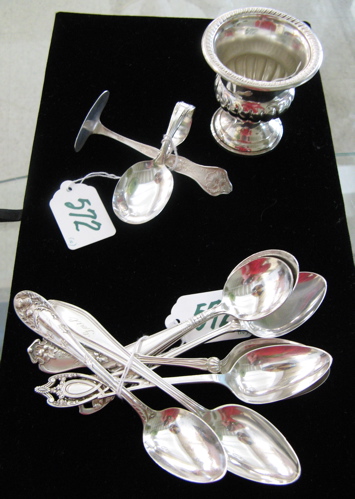 Appraisal: A GROUP OF STERLING AND PLATED ITEMS Six are Sterling