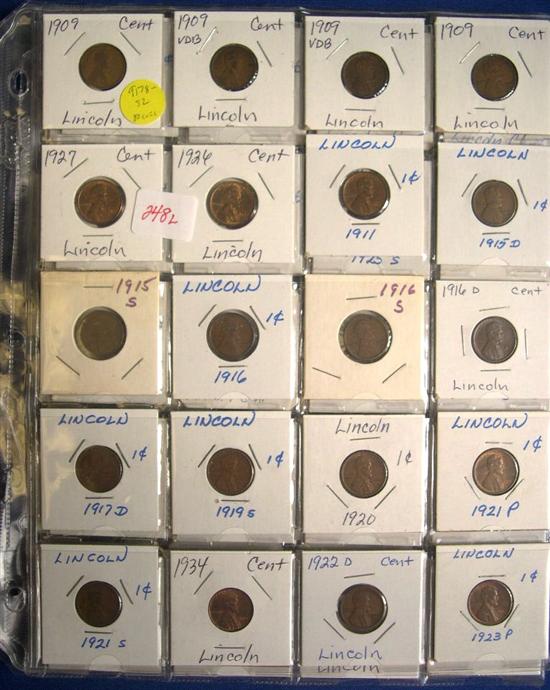 Appraisal: High grade grouping of Lincoln cents including several better date