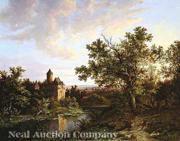 Appraisal: Barend Cornelis Koekkoek Dutch - Landscape Capriccio A Rhenish Castle