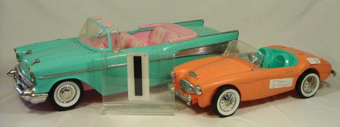 Appraisal: Two Vintage Barbie cars made by Mattel Austin Healy a