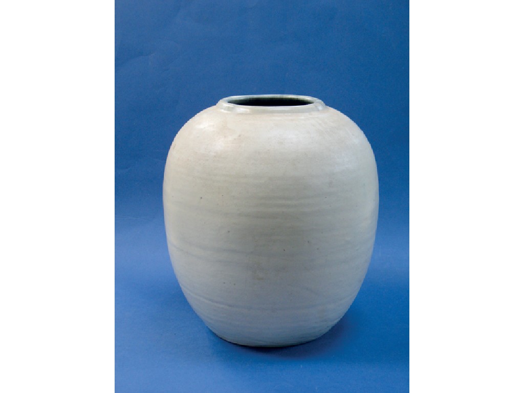 Appraisal: A LARGE UPCHURCH POTTERY VASE decorated in a cream matt