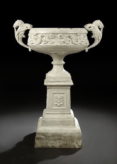 Appraisal: Large American Cast-Iron Garden Urn late th century in the