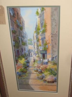 Appraisal: M GIANNI A Street Scene in Naples signed x framed