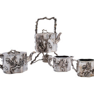 Appraisal: A Chinese Export Silver Assembled Tea Service Early th Century