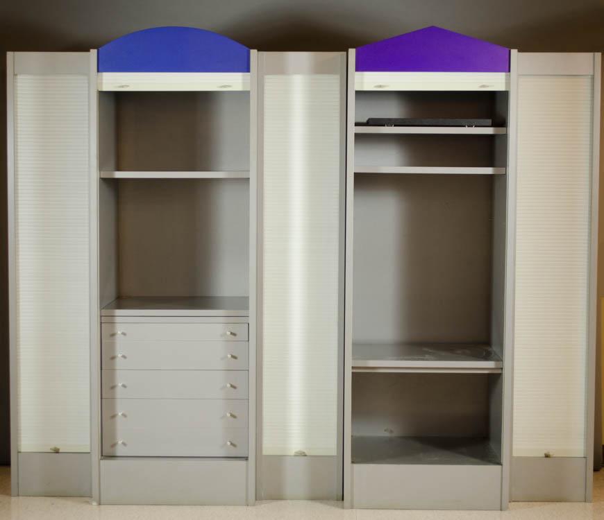 Appraisal: FIVE-PIECE ITALIAN POST-MODERN OFFICE CABINET SYSTEM Antonia Astori design for