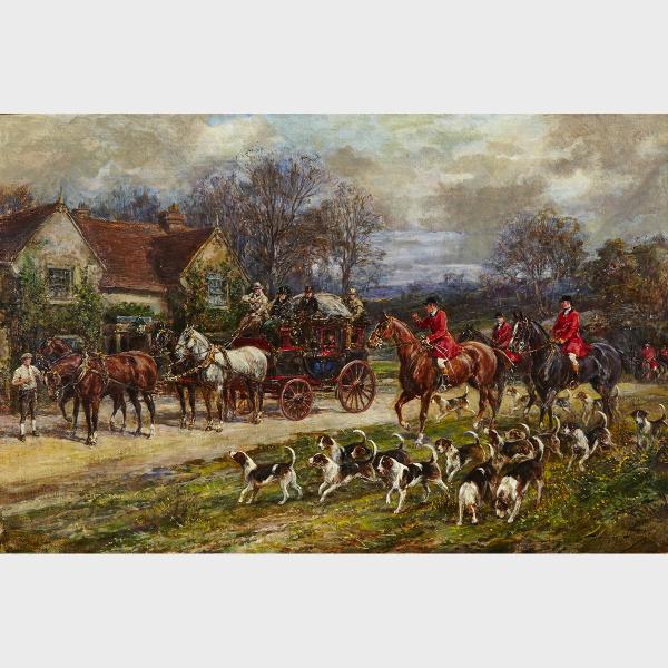 Appraisal: Heywood Hardy - SETTING OUT Oil on canvas signed lower