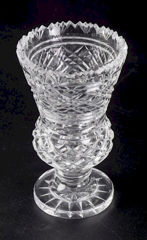 Appraisal: Waterford Crystal Footed Thistle Form Vase Waterford footed thistle form