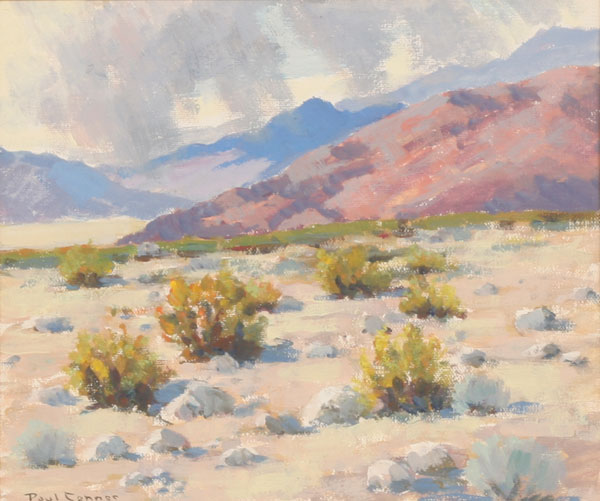 Appraisal: Paul Conner American - desert mountain landscape oil on canvas