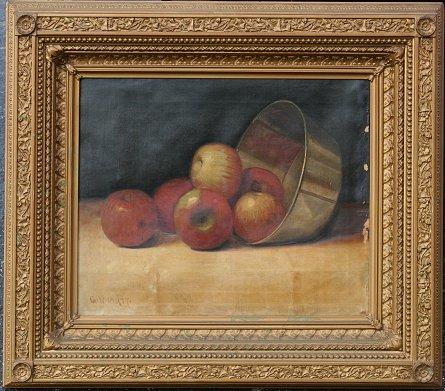 Appraisal: PLATT G W American - Still Life of Apples OIL