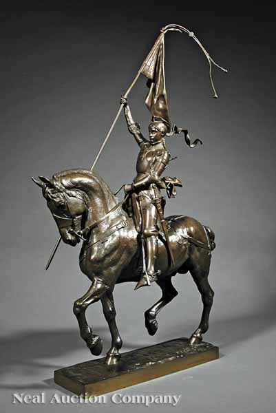 Appraisal: A Fine French Bronze Statue of Jeanne d'Arc en Cheval