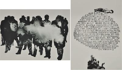 Appraisal: Rafael Canogar Spanish b Two lithographs from The Earth suite