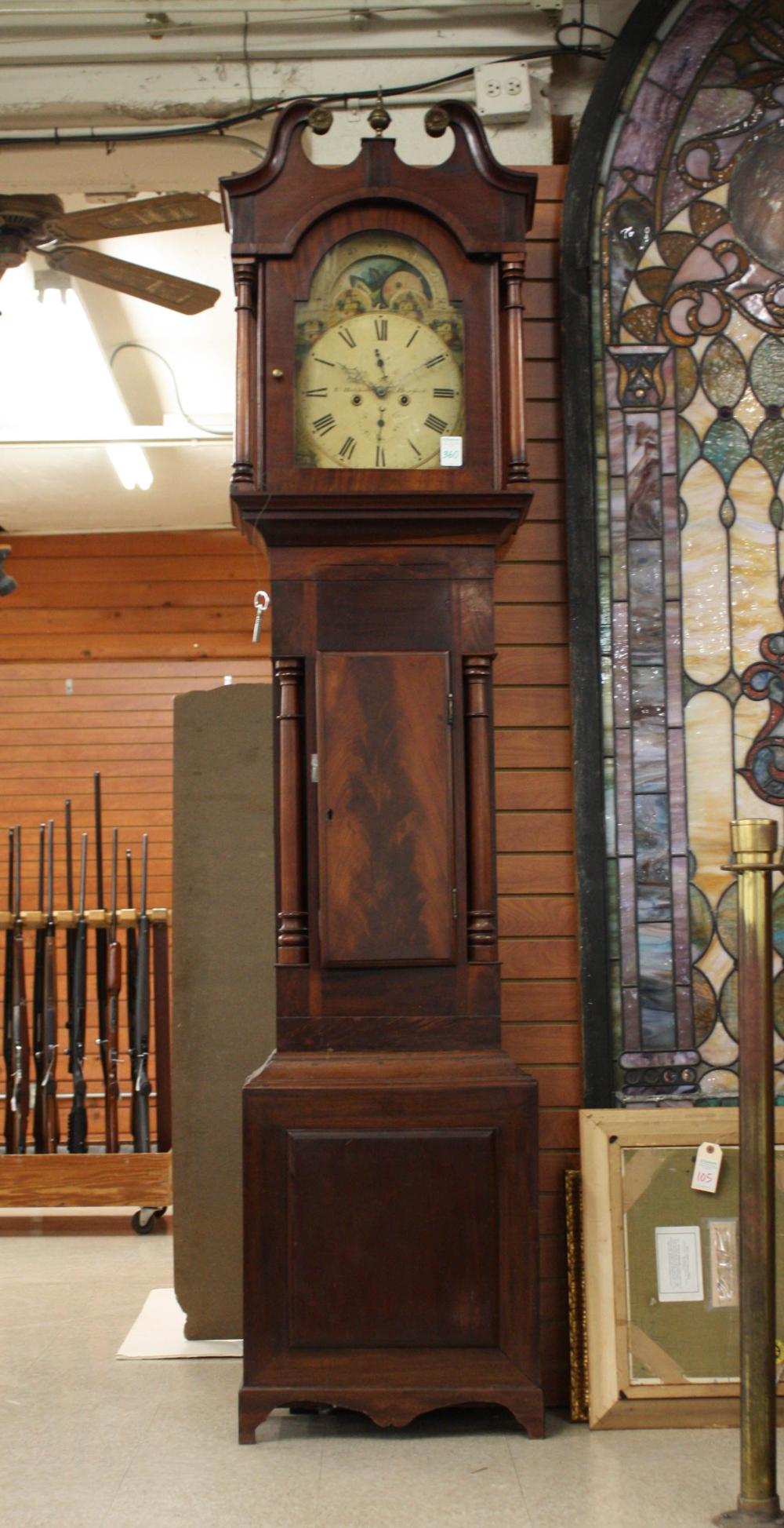 Appraisal: VICTORIAN MAHOGANY TALL CASE FLOOR CLOCK Edward Halfhide Hereford English