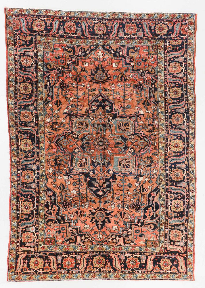 Appraisal: Semi-Antique Heriz Rug Persia ' '' x ' '' Semi-Antique