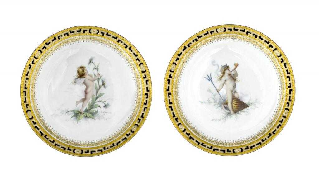 Appraisal: A FINE PAIR OF MINTONS PLATES PAINTED BY ANTONIN BOULLEMIER